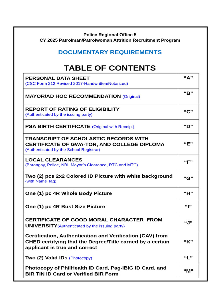 Template For PNP Documents | PDF