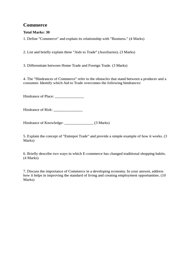 Commerce | PDF