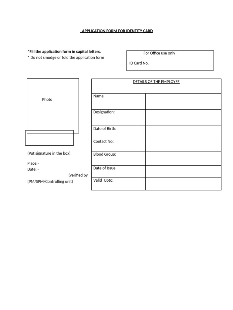 I Card Proforma | PDF