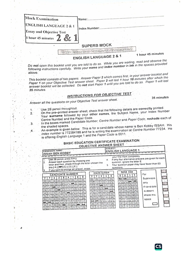 Superb English Lang. Jan 26 | PDF