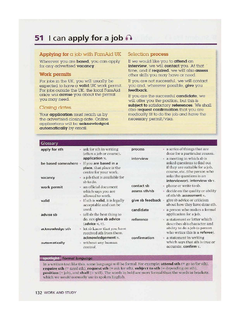 Unit - 51 - Applying For A Job | PDF