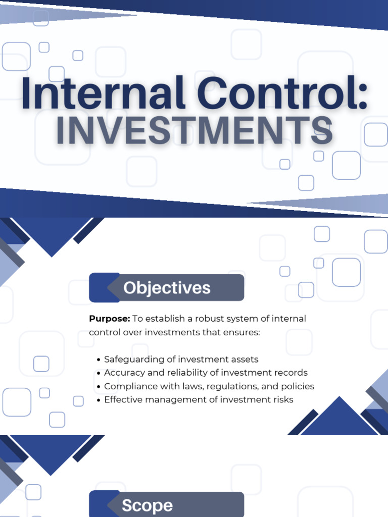 Internal Control - Investment | PDF | Internal Control | Regulatory ...