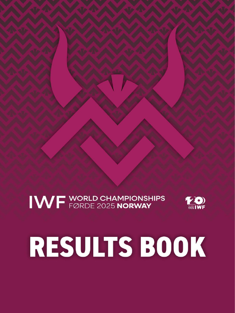 2025 Iwf WCH Results Book | PDF | Weight | Weight Training