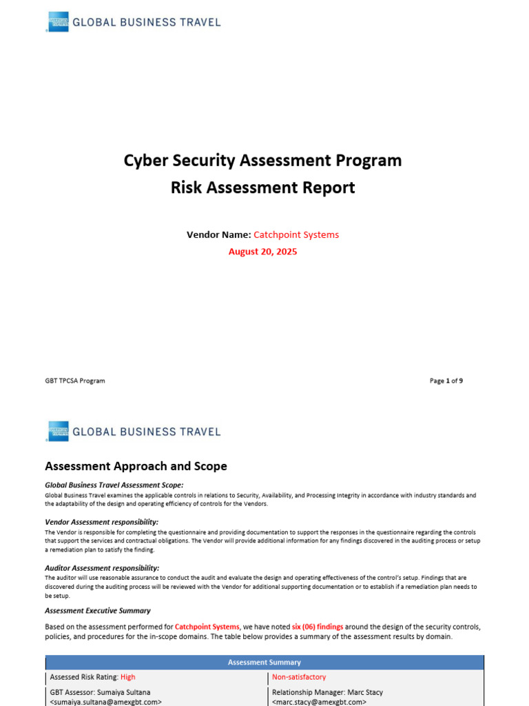 TPCSA Summary Report_Catchpoint Systems | PDF | Security | Computer ...