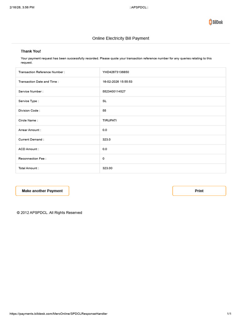 Apspdcl Bill | PDF