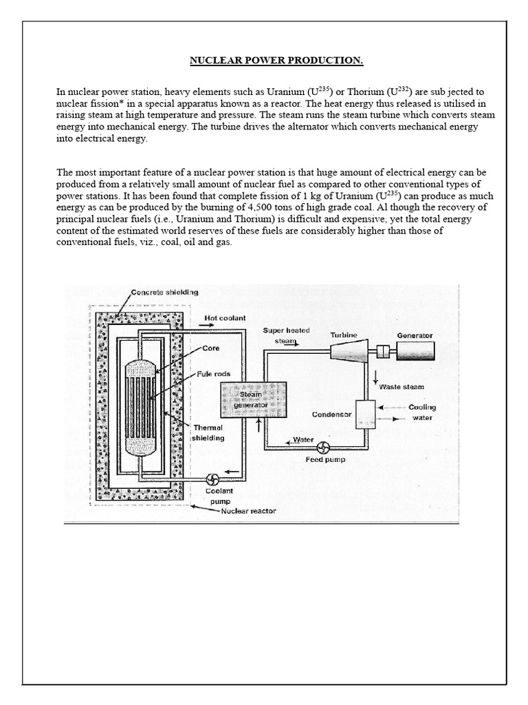 Nuclear Power Production | PDF | Pressurized Water Reactor | Nuclear ...