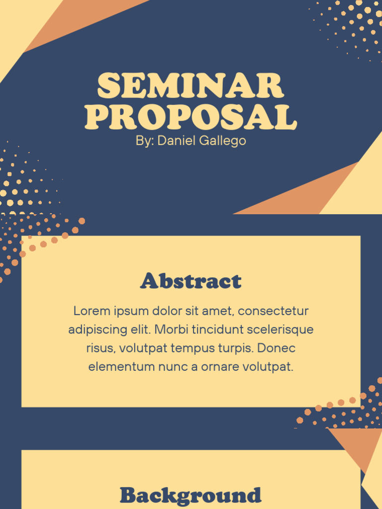 Orange Blue Abstract Modern Seminar Proposal Presentation | PDF