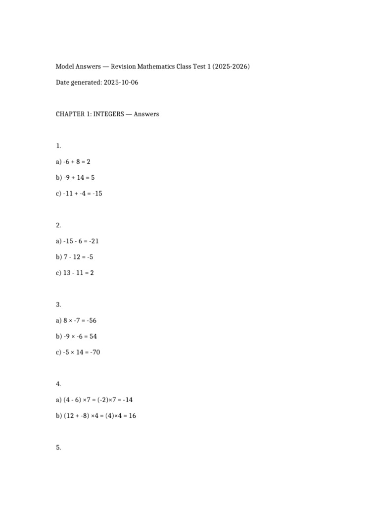 CT1 REV Model Answer | PDF