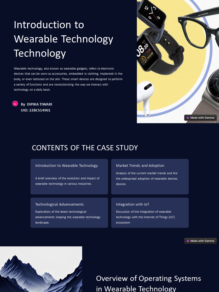 Introduction To Wearable Technology | PDF | Wearable Technology ...