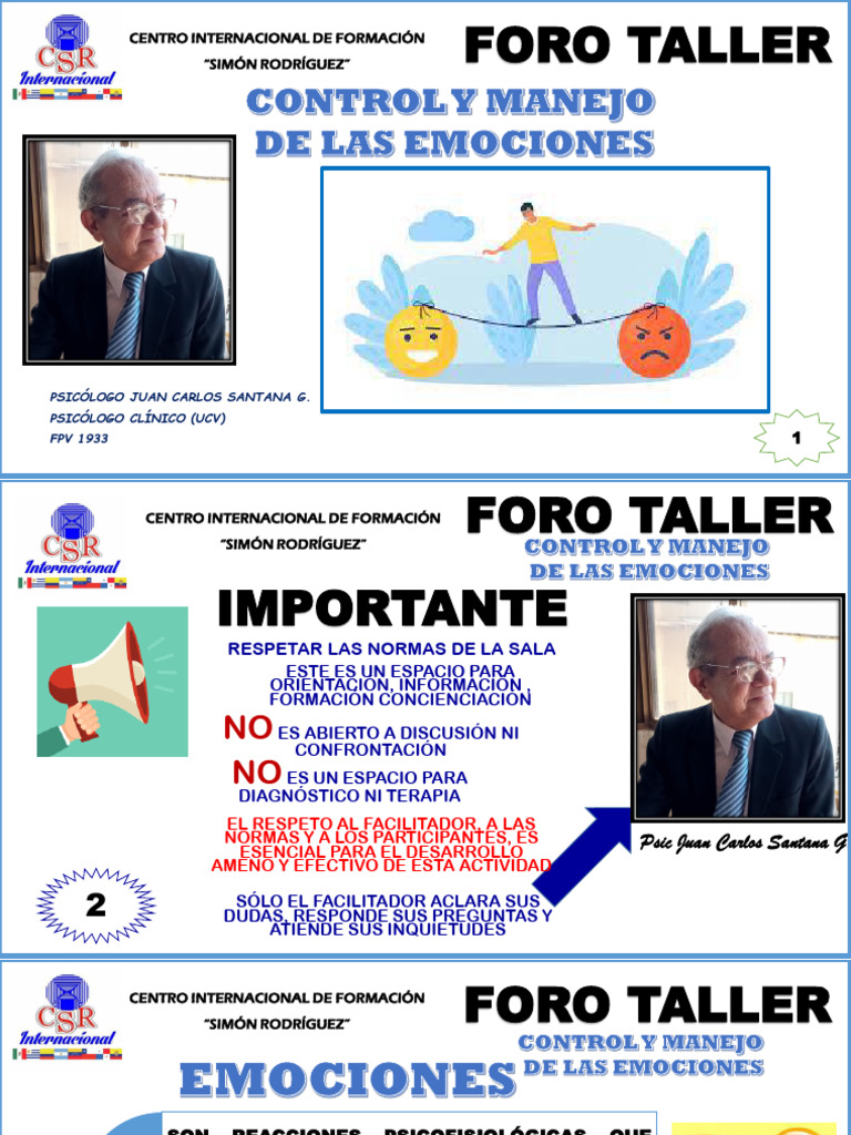MANEJO Y CONTROL DE EMOCIONES | PDF | Las emociones | Psicólogo