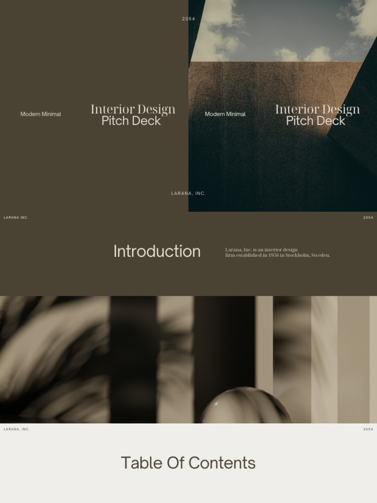 Brown Modern Minimal Interior Design Presentation | PDF | Interior ...