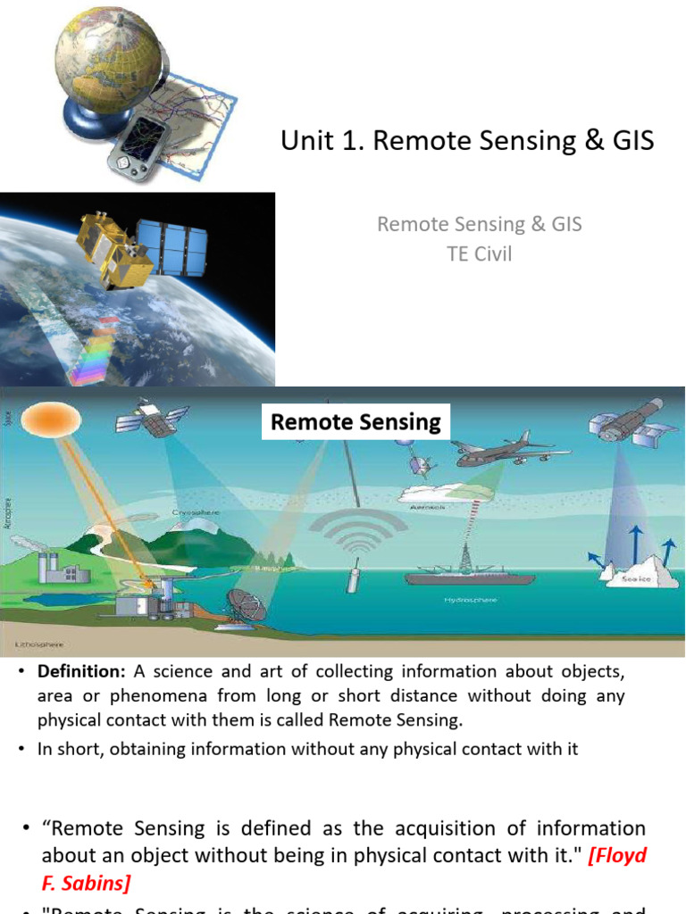 Unit 1 Lecture PPT-1-10 | PDF | Remote Sensing | Imaging