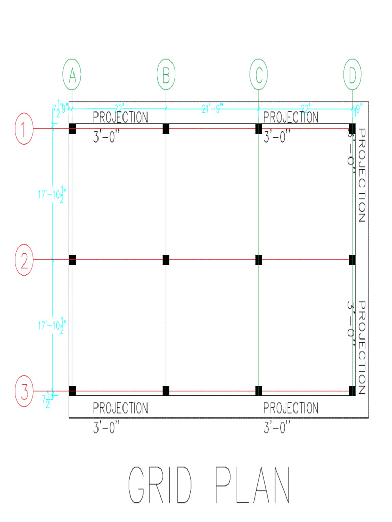Column Griding Comercial Building | PDF