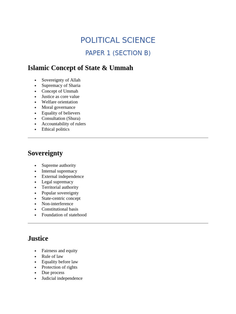Political Science (Section B) | PDF | Socialism | State (Polity)