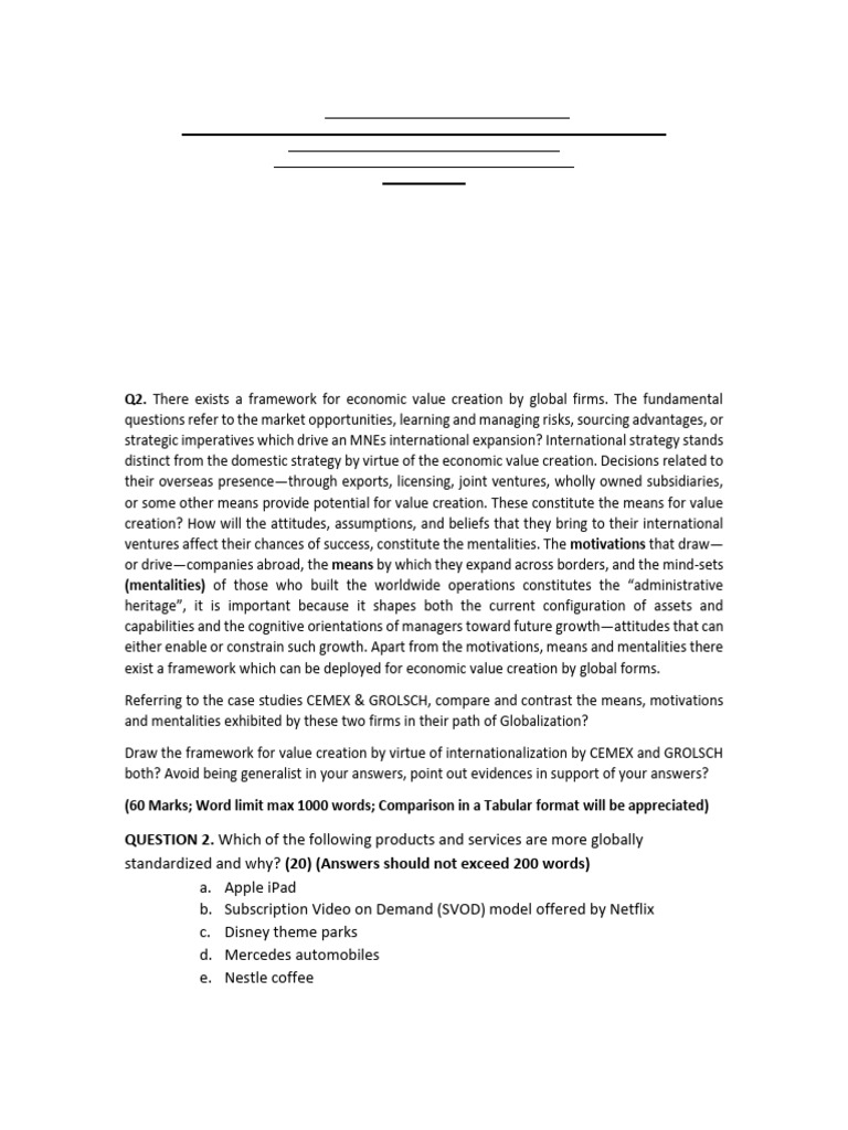 Strategic Analysis and Globalization_230422 | PDF | Economies | Business