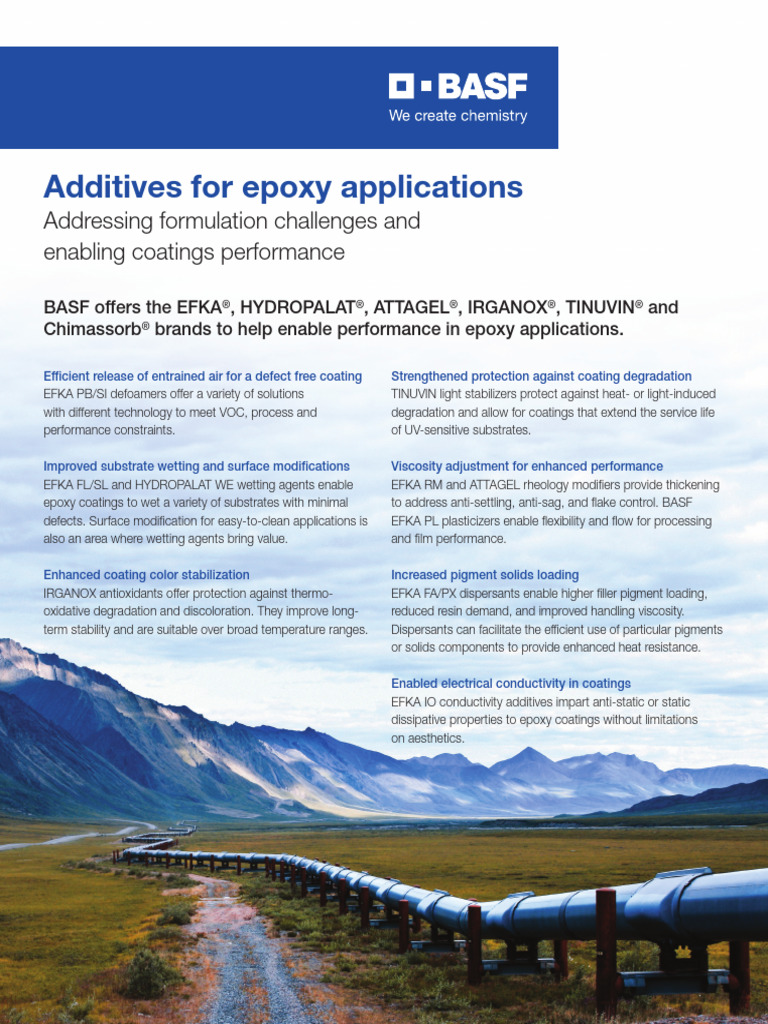2022 BASF EpoxyAppAdditivesBrochure | PDF | Epoxy | Coating