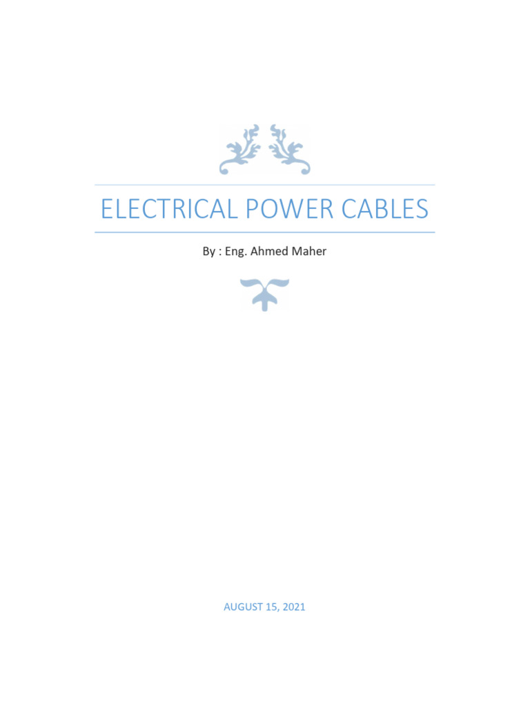 Electrical Power Cables | PDF