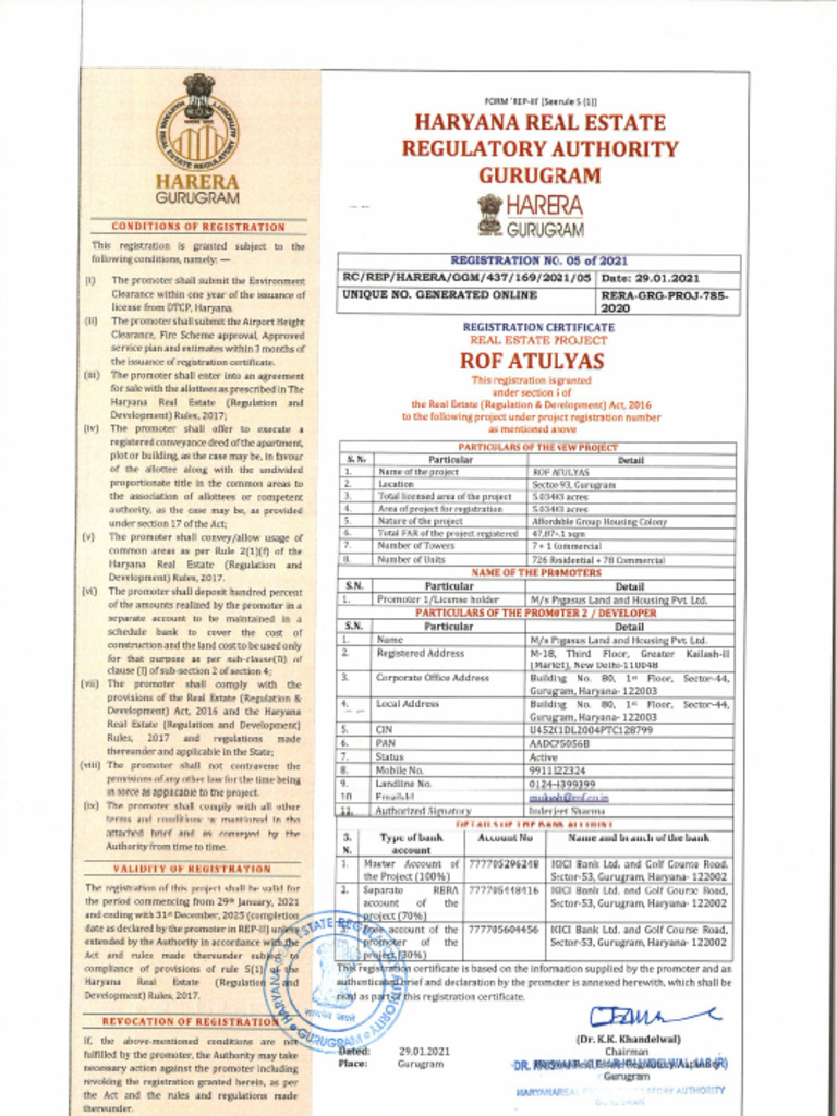 RERA Certificate | PDF
