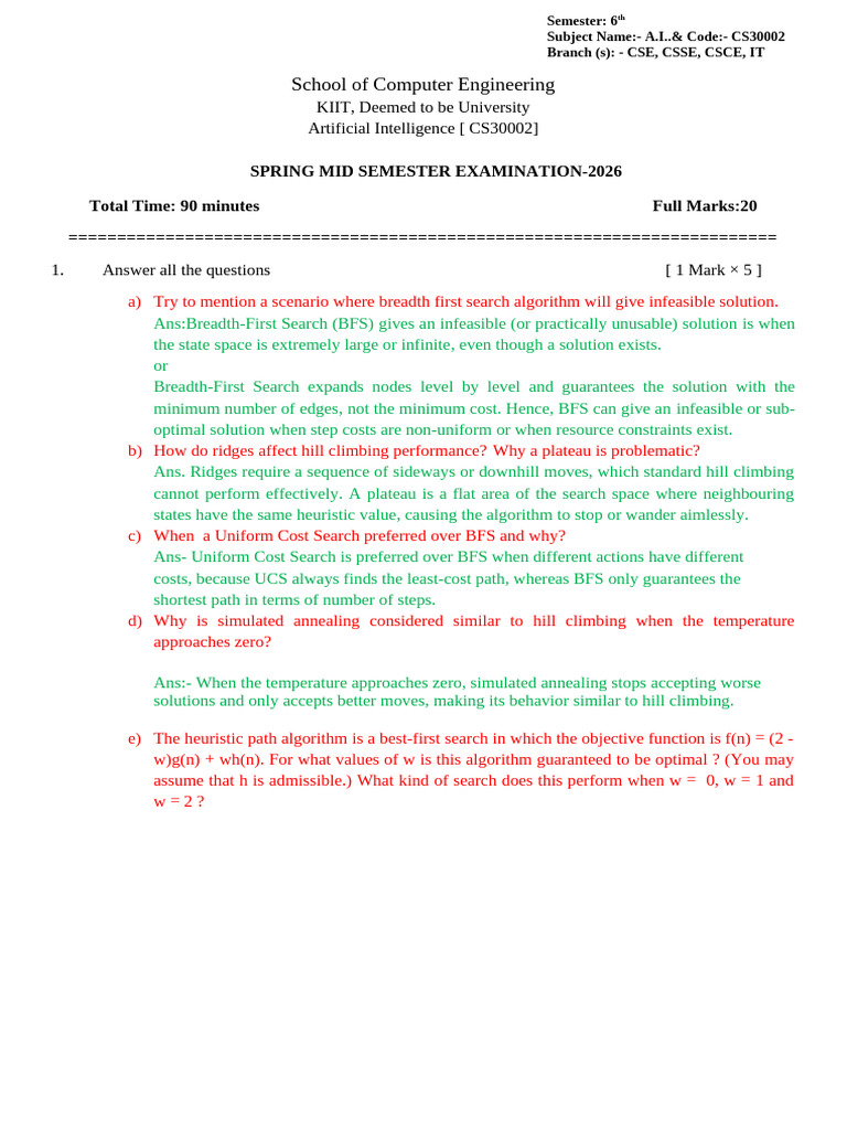 Kiit 6 Sem AI | PDF | Theoretical Computer Science | Applied Mathematics