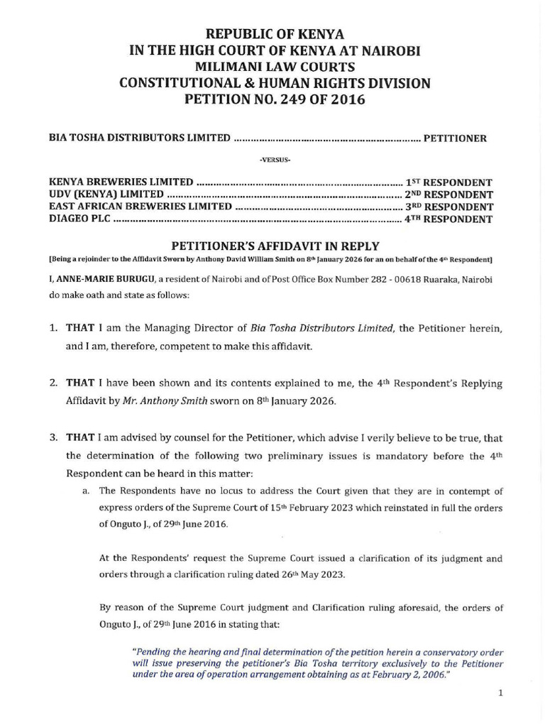 Petitioner's Affidavit in Reply Dated 3-02-2026 | PDF | Supreme Court ...