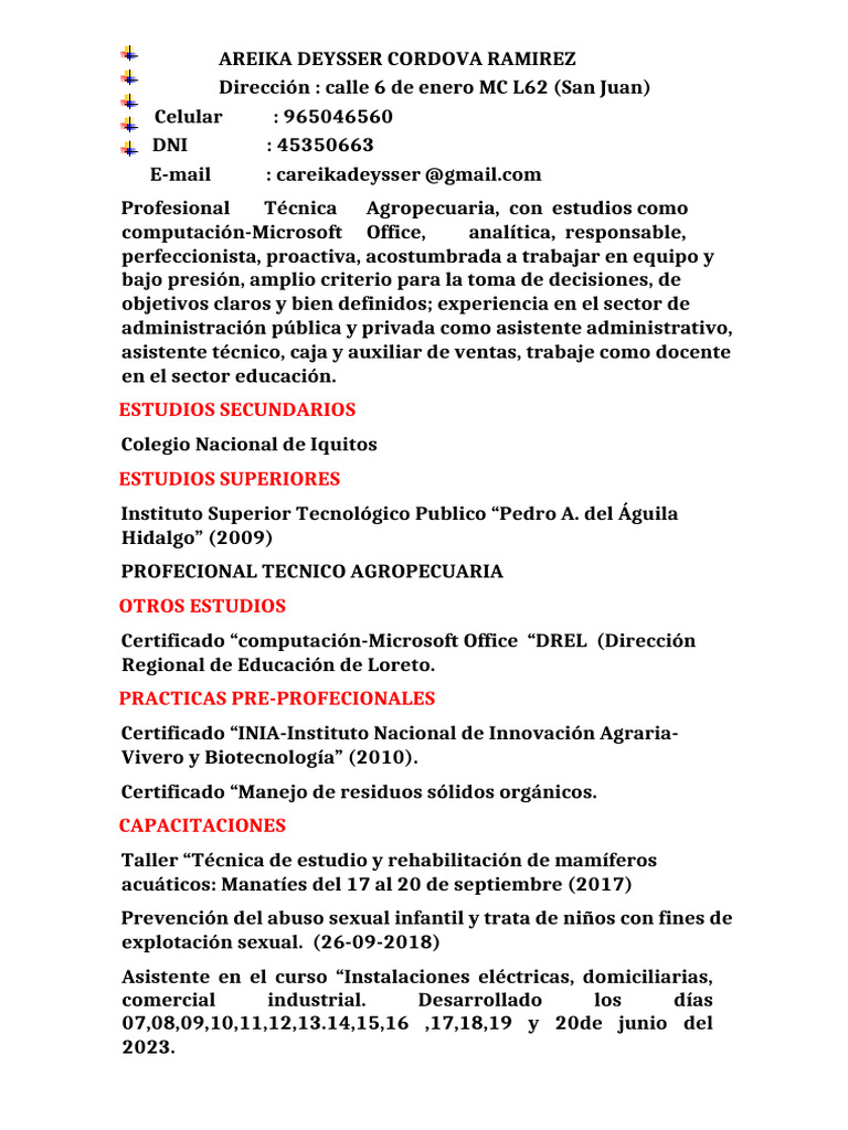 Areika Deysser Cordova Ramirez | PDF