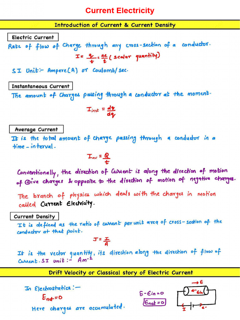 Current Electricity | PDF