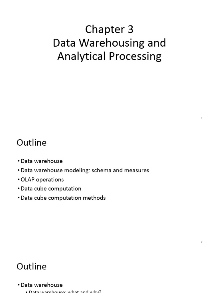 Data Warehouse and Analytical Processing | PDF | Data Warehouse | Metadata