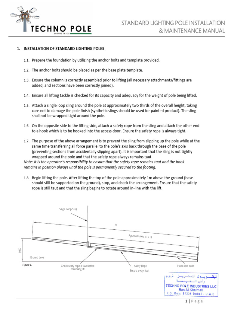 Assembly of Standard Pole | PDF | Nut (Hardware) | Crane (Machine)