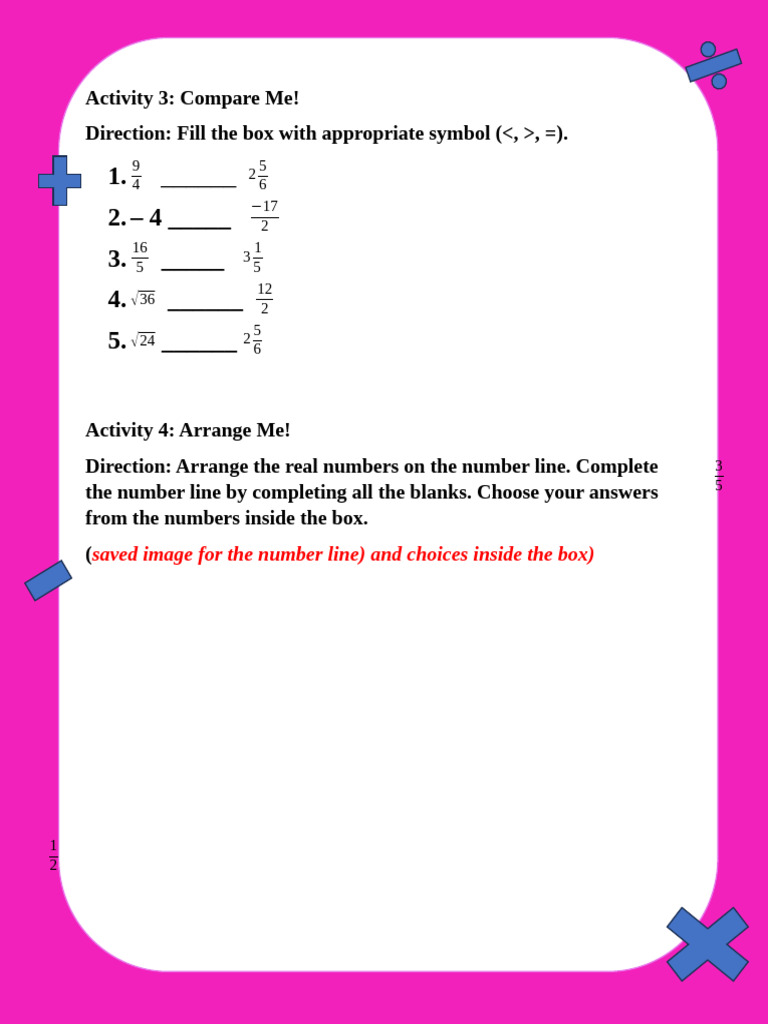 Operations on Rational Numbers Activity | PDF