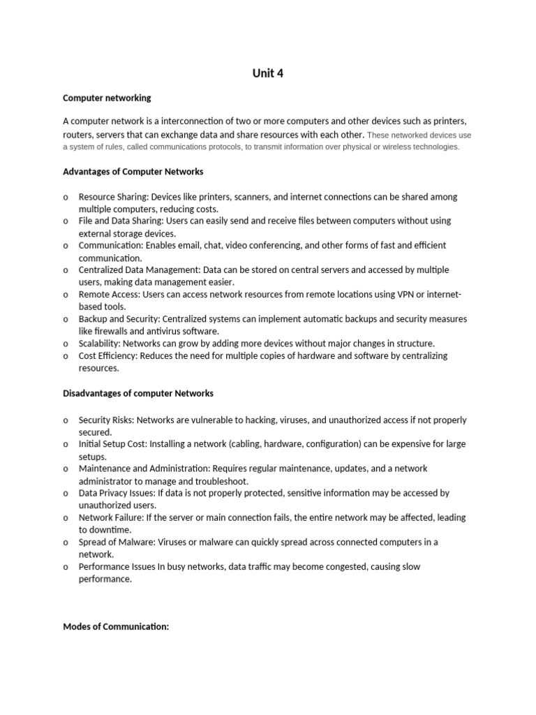 Unit 4 Final | PDF | Osi Model | Internet Protocol Suite