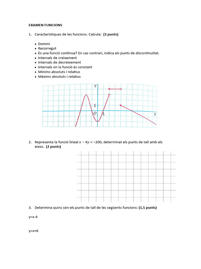 Examen Funcions | PDF