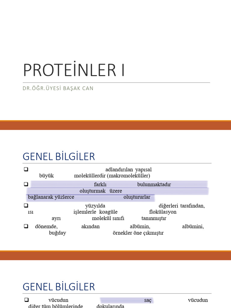 Proteinler-1 6 | PDF