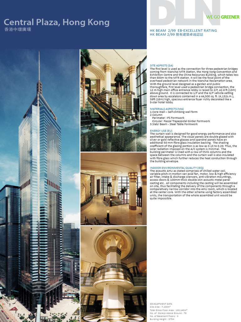 Central Plaza, Hong Kong (BEAM) | PDF | Wall | Building
