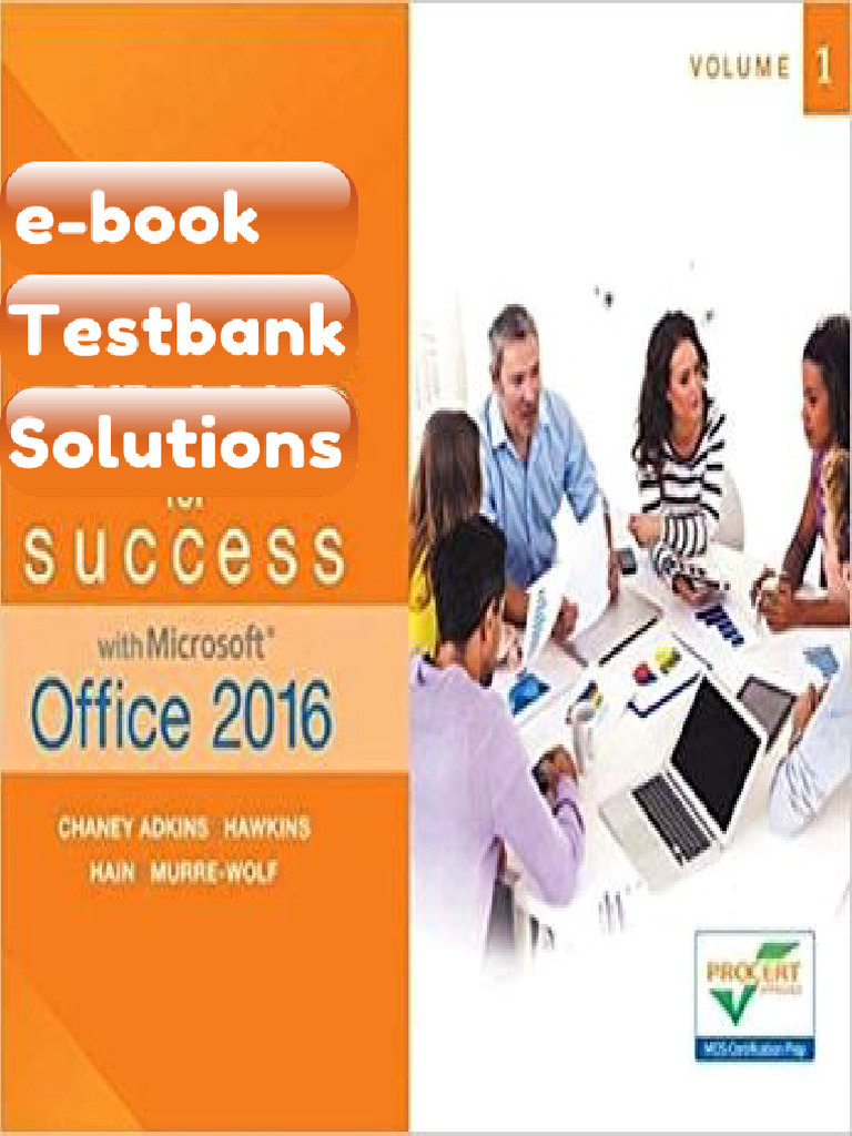 eBook & Testbank Skills for Success With Office 2016 Volume 1 Skills ...