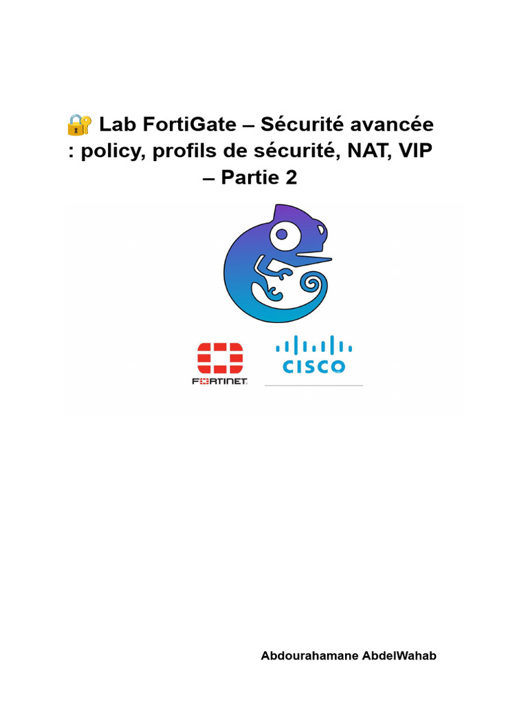 Lab FortiGate - Sécurité Avancée | PDF | l'Internet | Internet