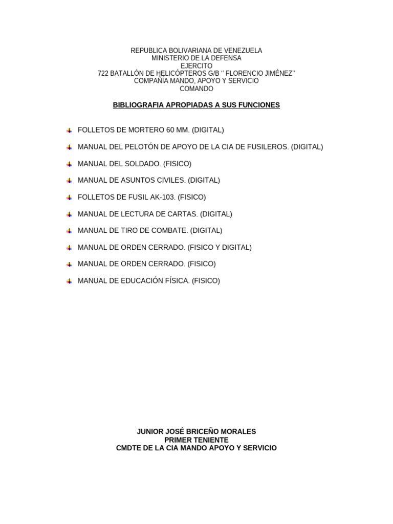 Bibliografia Apropiada a Sus Funciones | PDF