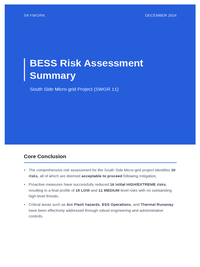 BESS Risk Assessment Report | PDF | Risk Assessment | Risk
