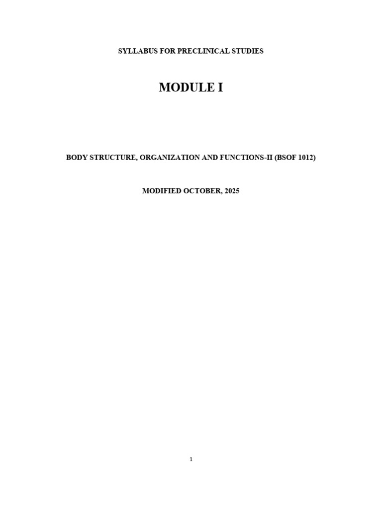 BSOF II Final Schedule 2025 | PDF | Arm | Anatomy