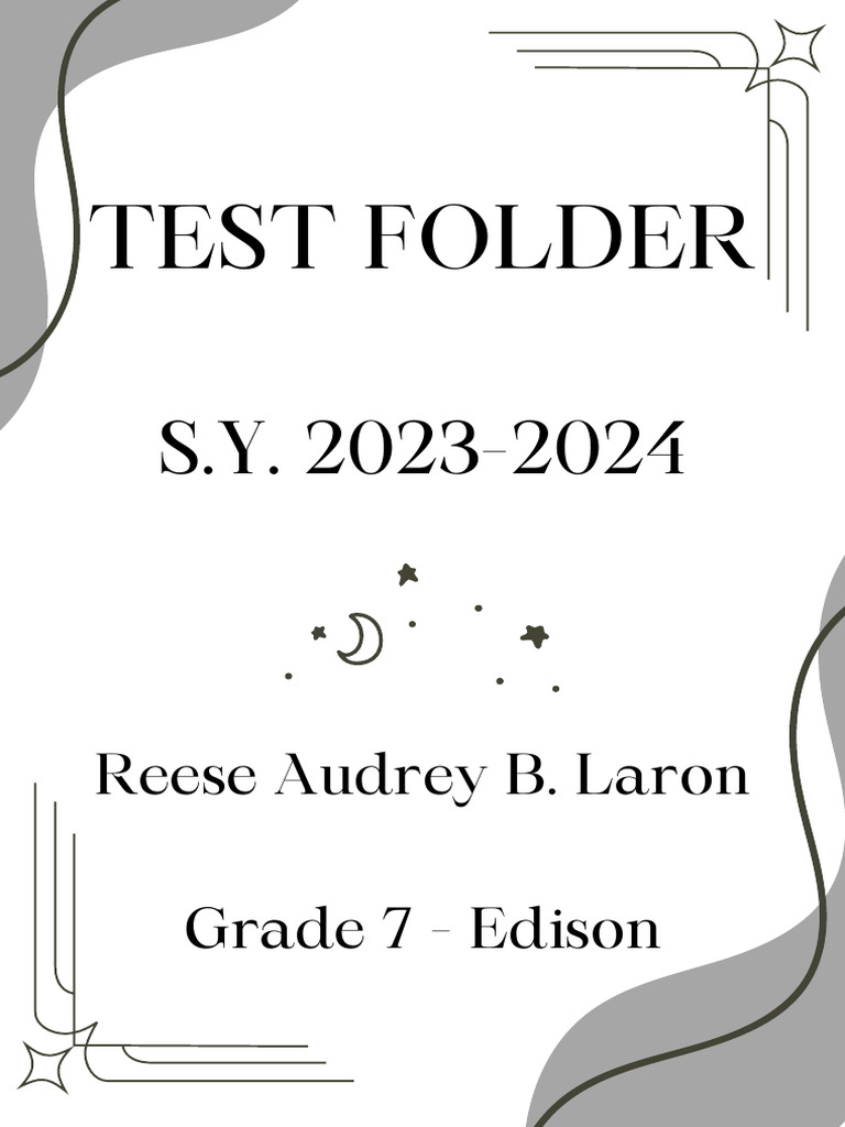 Test Folder S.Y. 2023-2024 | PDF