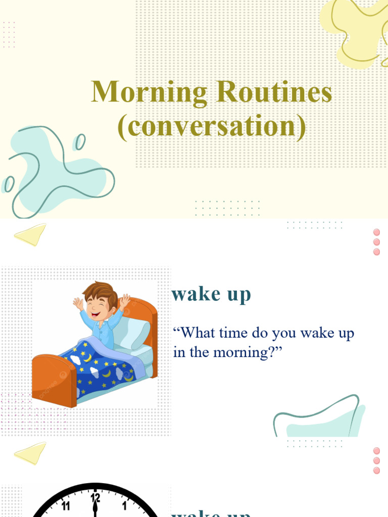 Morning Routines Conversation | PDF
