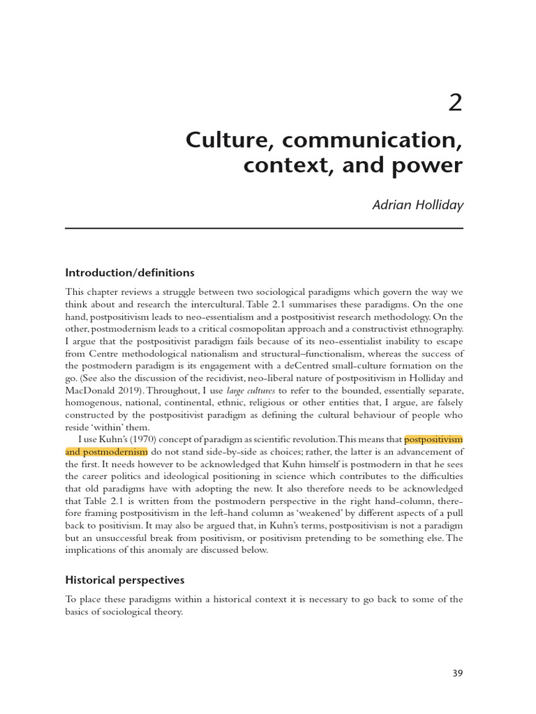 Culture, Communication, Context, and Power - 26!02!10!10!29 - 46 | PDF ...