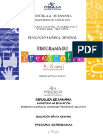 Programa de Educacion Preescolar