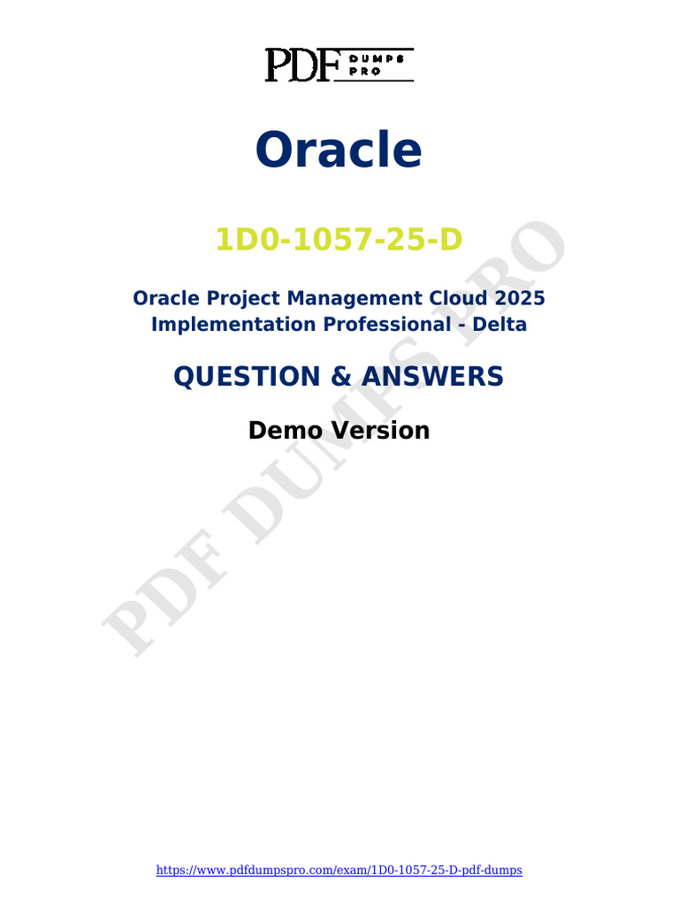 1D0-1057-25-D Exam Dumps 2026 Questions | PDF | Invoice | Expense