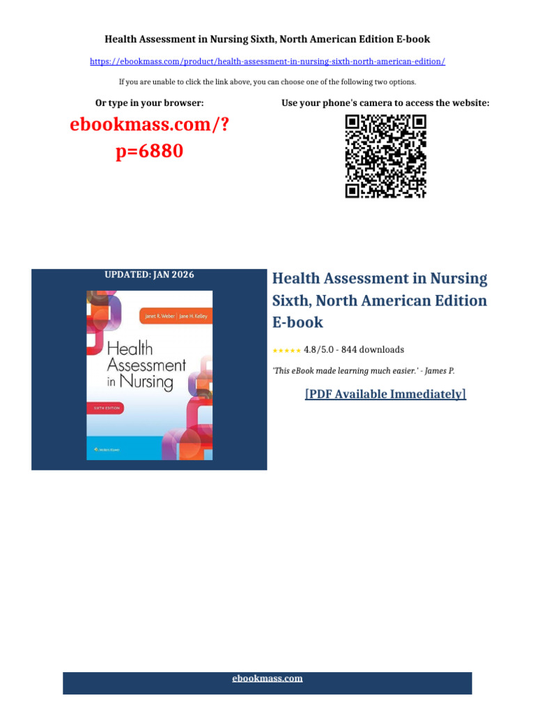 Health Assessment in Nursing Sixth, North American Edition full digital ...