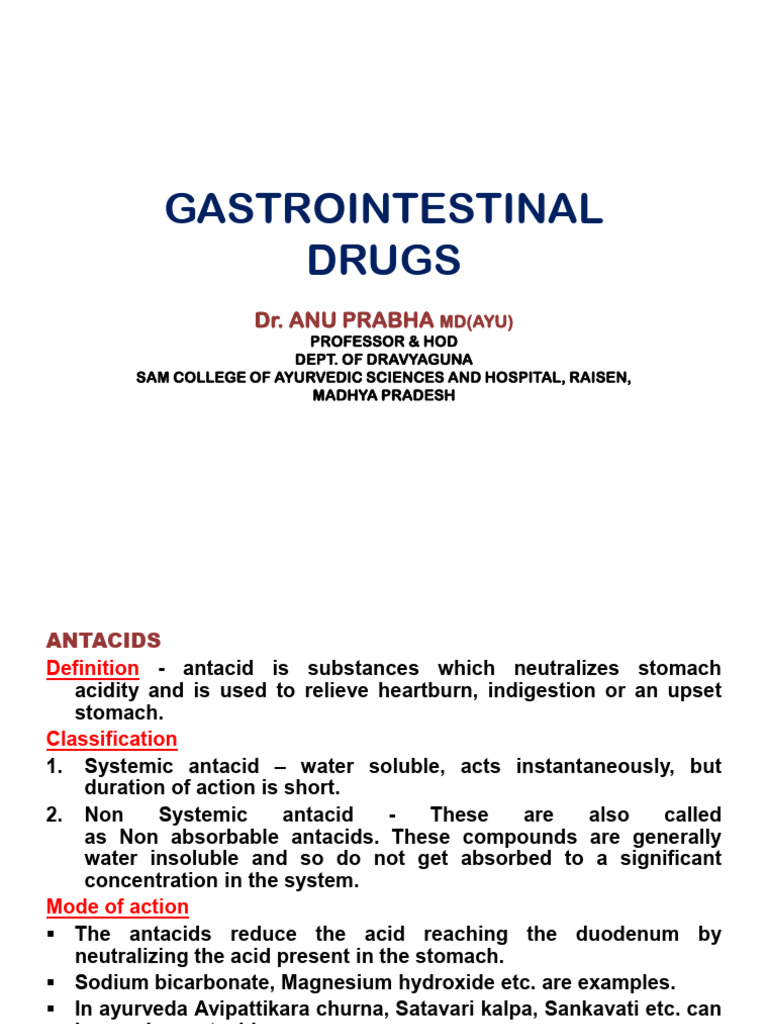 DG Gastrointestinal Drugs | PDF | Nausea | Vomiting