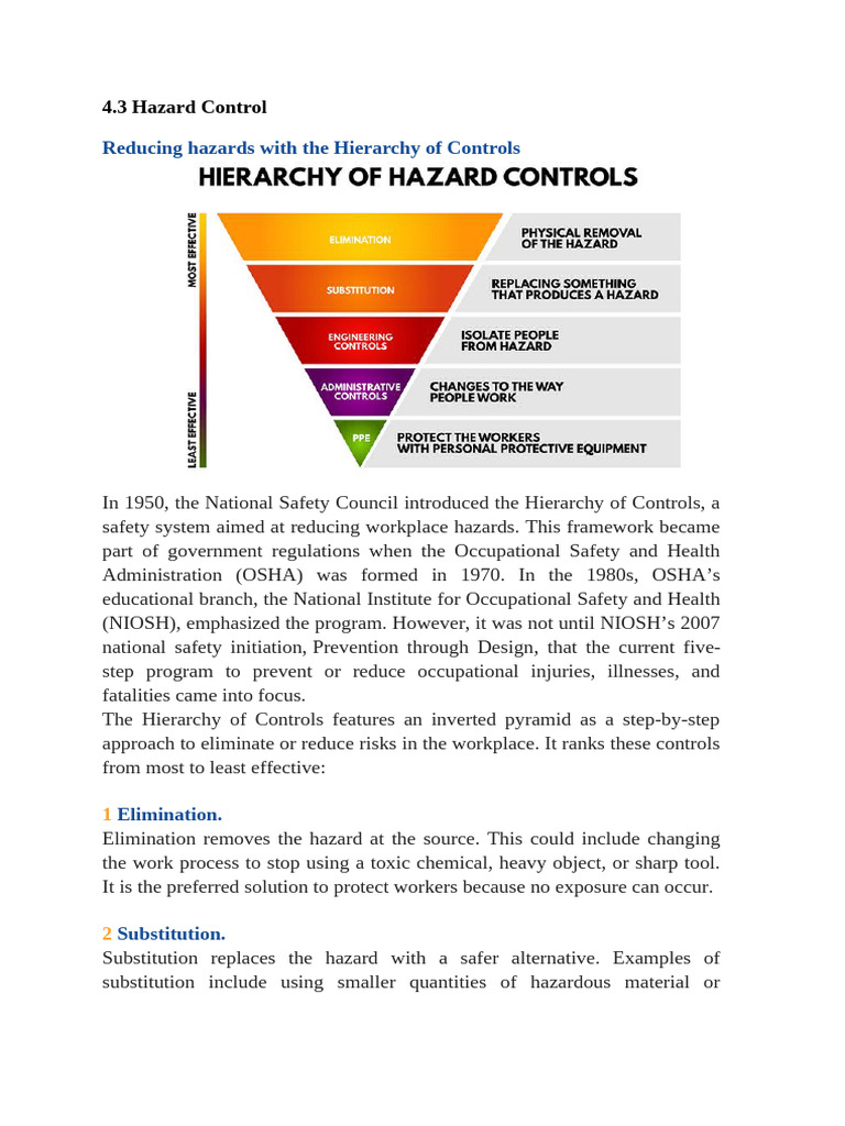 Hazard Control | PDF