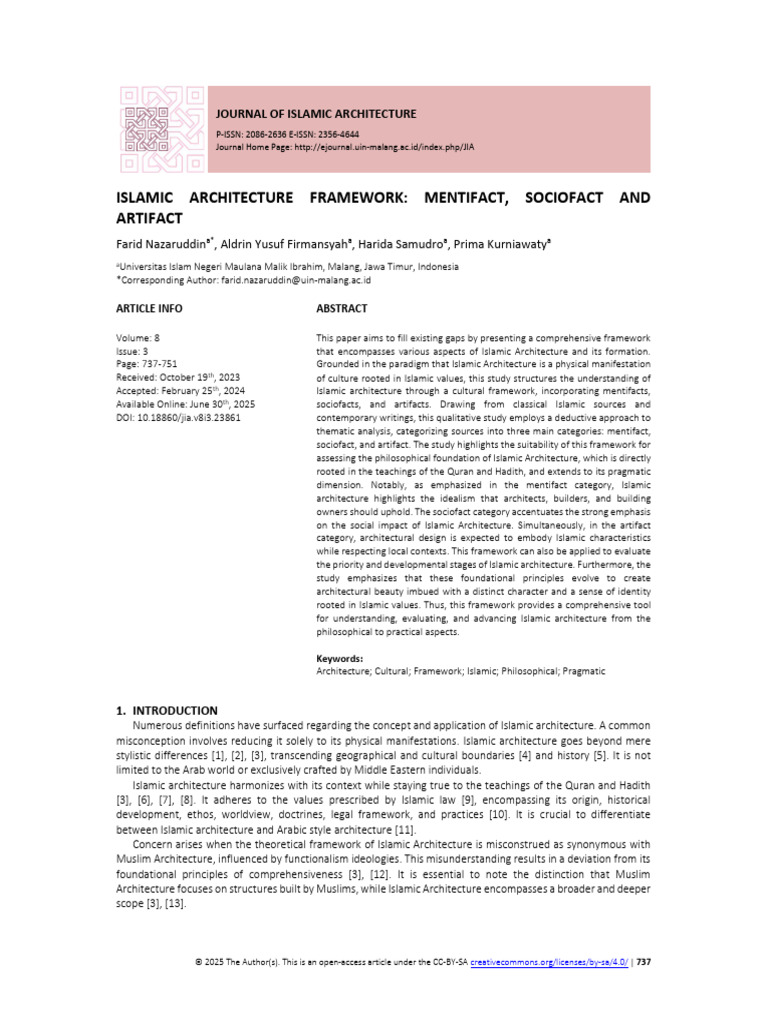 Islamic Architecture Framework Mentifact | PDF | Mosque | Tawhid