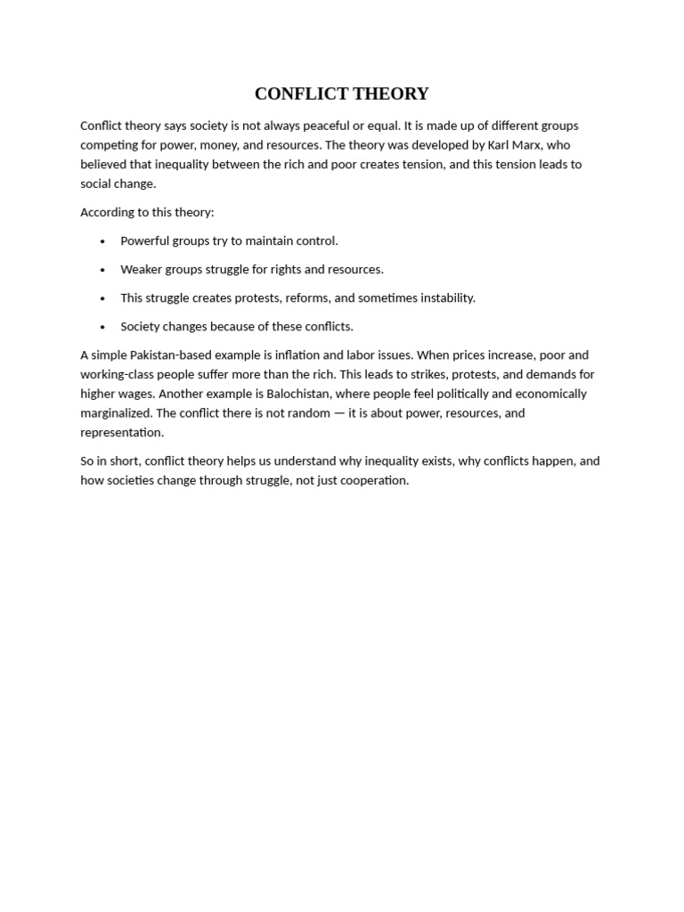 Conflict Theory | PDF