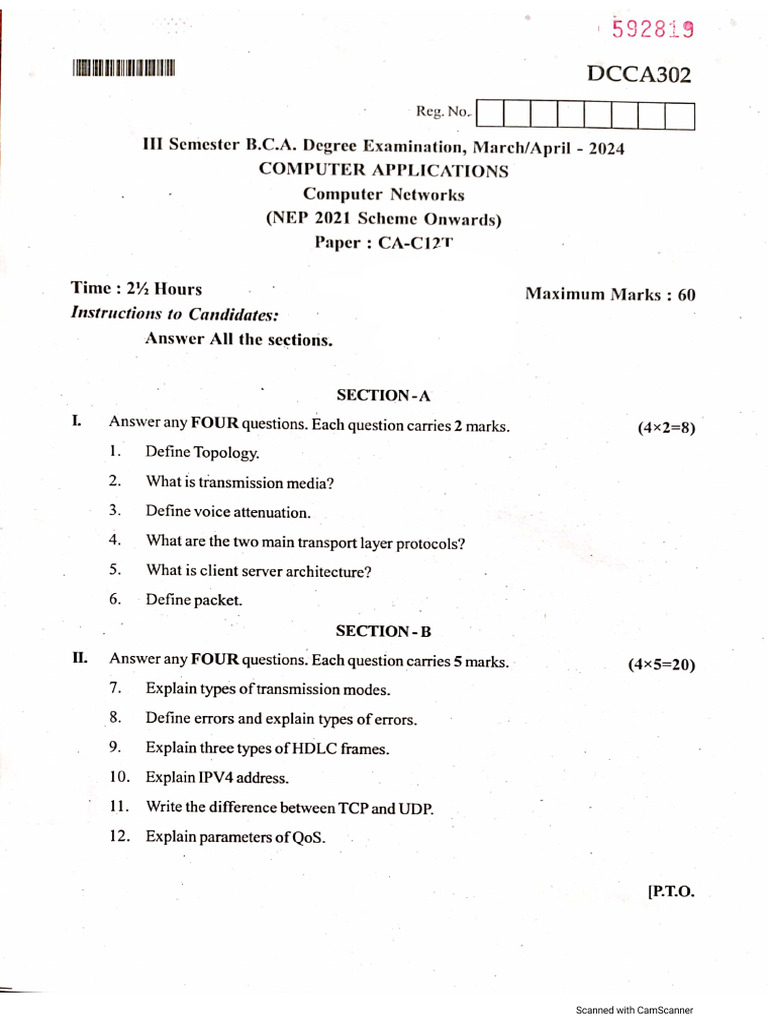 Computer Network 2024 | PDF