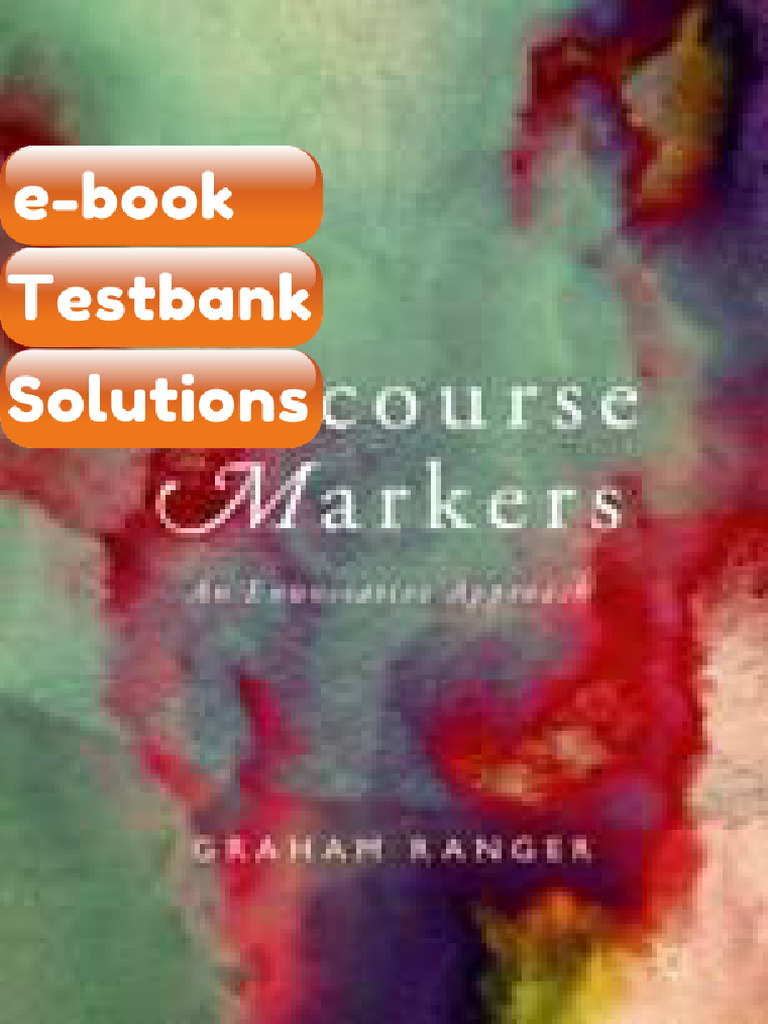 Discourse Markers an Enunciative Approach 1st Edition Graham Ranger ...